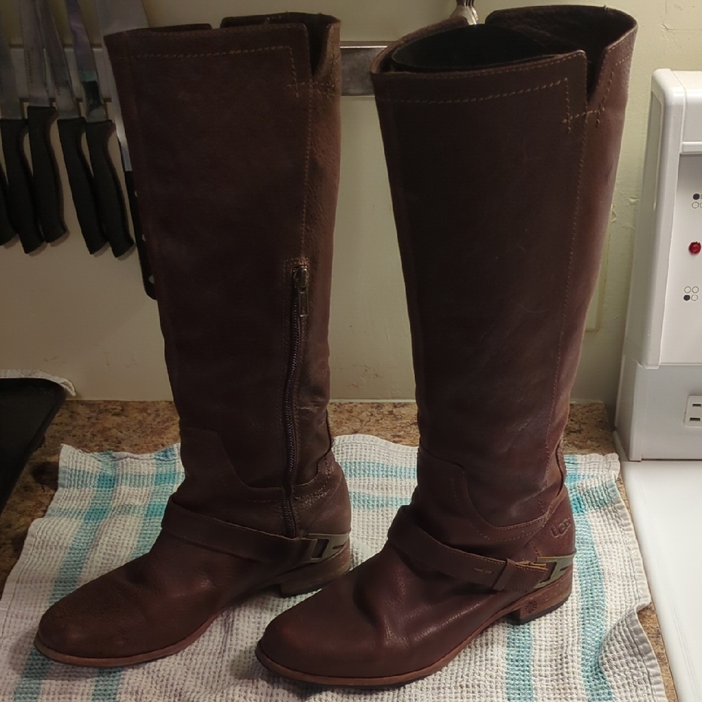 UGG Channing Riding Boots - Brown